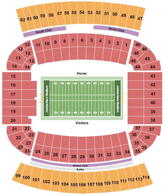 seating chart for Jordan-Hare Stadium - Football - eventticketscenter.com