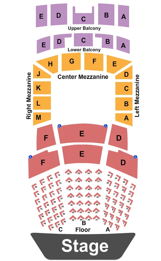 seating chart for Jorgensen Center - Endstage Cabaret Tables - eventticketscenter.com