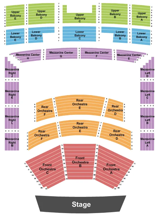 seating chart for Jorgensen Center - End Stage - eventticketscenter.com
