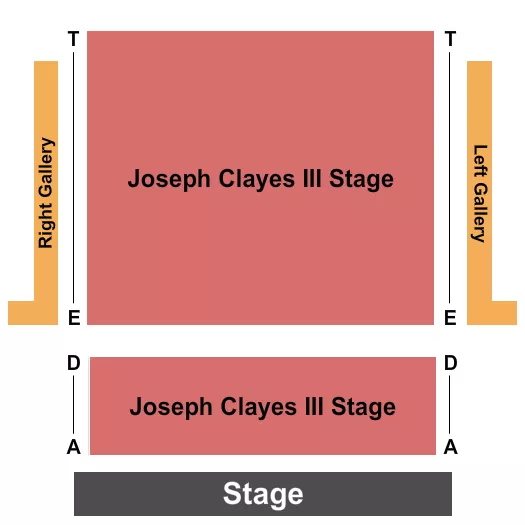 seating chart for Joseph Clayes III Stage at Cygnet Theatre - Endstage - eventticketscenter.com