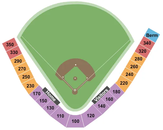 seating chart for Joseph L. Bruno Stadium - Baseball - eventticketscenter.com