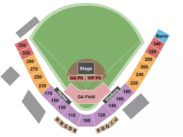 seating chart for Joseph L. Bruno Stadium - Concert GA Pit - eventticketscenter.com