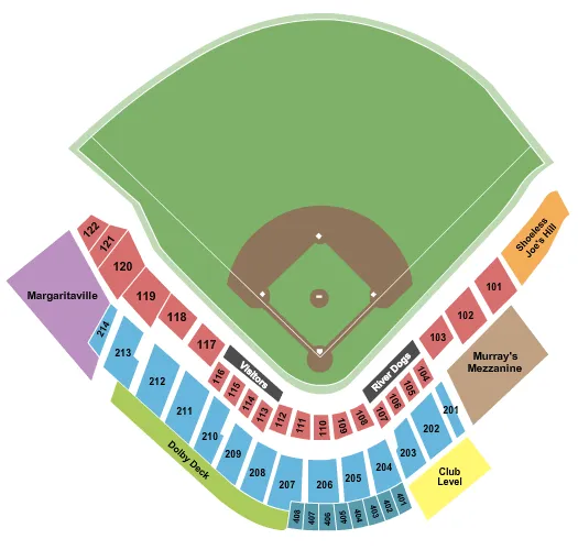 seating chart for Joseph P. Riley Jr. Park - Baseball 2018 - eventticketscenter.com