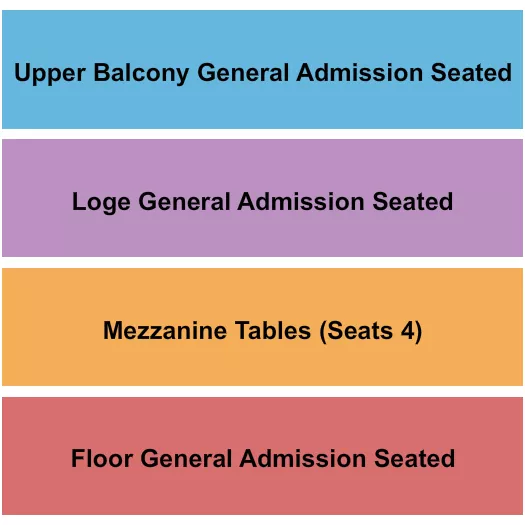 seating chart for Journey Downtown Theater - GA/Tables - eventticketscenter.com