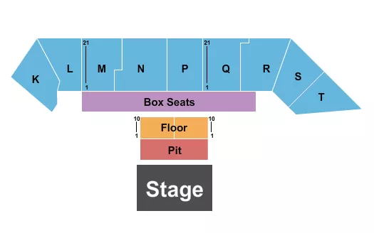 seating chart for Juab County Fairgrounds - Endstage Pit/Rsrv Flr/Boxes/Stands - eventticketscenter.com