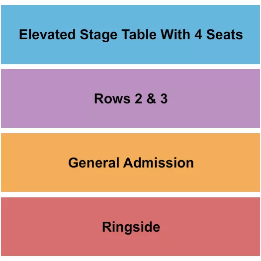seating chart for Juliana Restaurant - Micro Wrestling - eventticketscenter.com