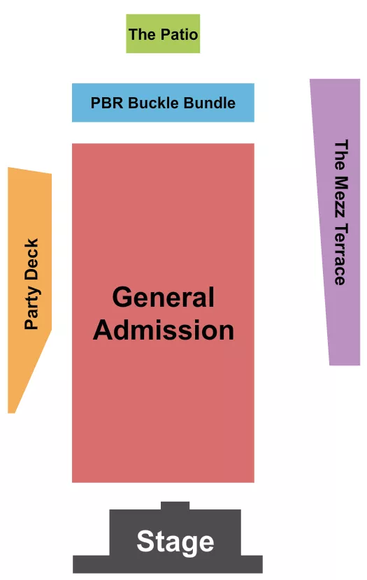 seating chart for Kansas City Live! at the Power & Light District - GA/Mezz Terrace w/ Bundle - eventticketscenter.com