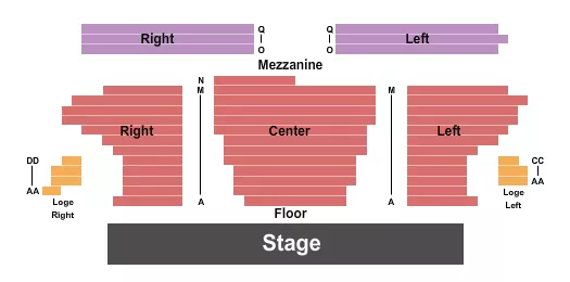 seating chart for Kalita Humphreys Theater - End Stage - eventticketscenter.com