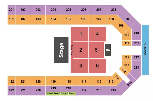 seating chart for Kansas Star Event Center - Arena - Half House - eventticketscenter.com