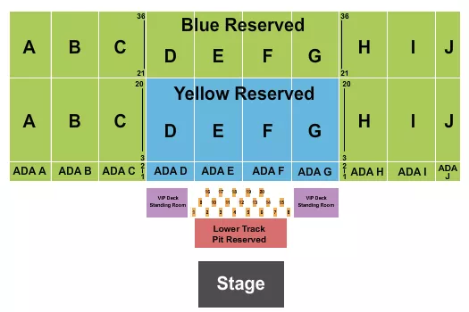 seating chart for Kansas State Fair - Endstage 2024 - eventticketscenter.com