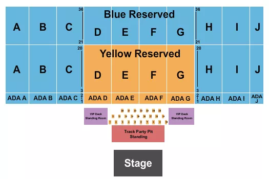 seating chart for Kansas State Fair - Endstage Tables - eventticketscenter.com