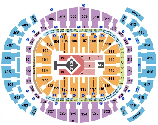 seating chart for Kaseya Center - Blink 182 - eventticketscenter.com