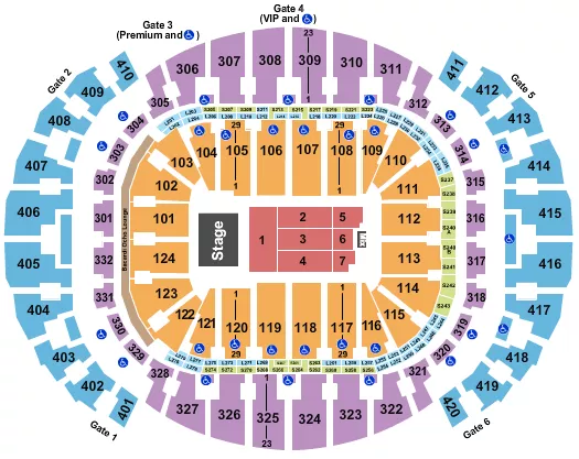 seating chart for Kaseya Center - Carlos Vives 2 - eventticketscenter.com