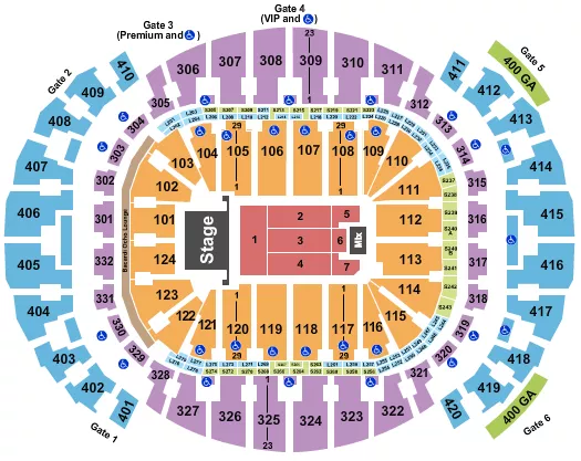 seating chart for Kaseya Center - Chayanne - eventticketscenter.com
