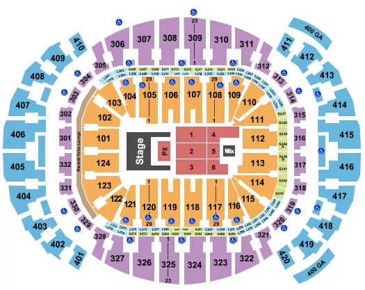 seating chart for Kaseya Center - Doja Cat - eventticketscenter.com