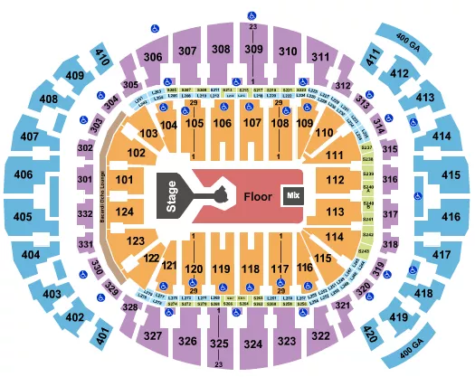 seating chart for Kaseya Center - Don Toliver - eventticketscenter.com