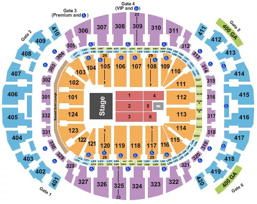 seating chart for Kaseya Center - Endstage 10 - eventticketscenter.com