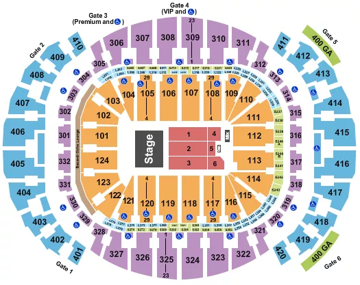seating chart for Kaseya Center - Endstage 5 - eventticketscenter.com