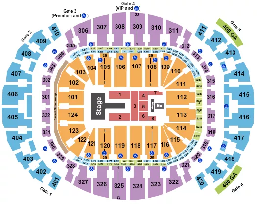 seating chart for Kaseya Center - J Balvin - eventticketscenter.com