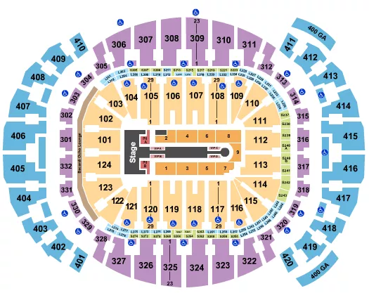 seating chart for Kaseya Center - Jennifer Lopez 2024 - eventticketscenter.com