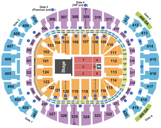 seating chart for Kaseya Center - Jingle Ball - eventticketscenter.com