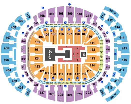 seating chart for Kaseya Center - Katseye - eventticketscenter.com