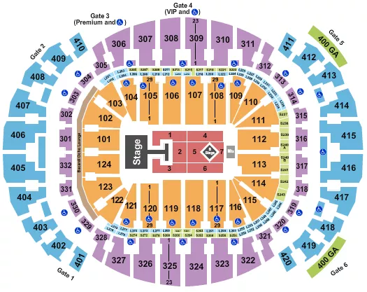 seating chart for Kaseya Center - Kylie Minogue - eventticketscenter.com