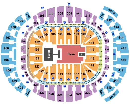 seating chart for Kaseya Center - Mora - eventticketscenter.com