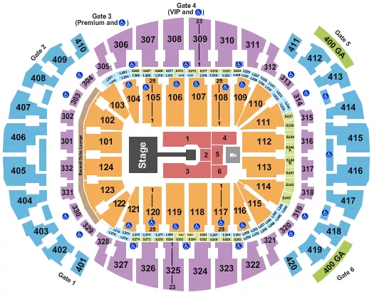 seating chart for Kaseya Center - Nicki Minaj - eventticketscenter.com