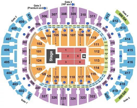 seating chart for Kaseya Center - Pablo Alboran - eventticketscenter.com