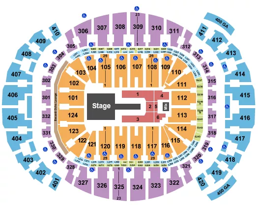 seating chart for Kaseya Center - Shakira - eventticketscenter.com