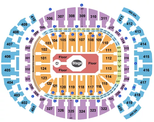 seating chart for Kaseya Center - Tame Impala - eventticketscenter.com