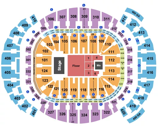 seating chart for Kaseya Center - The Neighbourhood - eventticketscenter.com