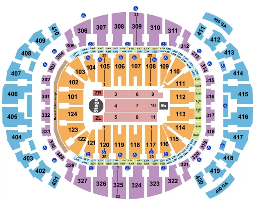 seating chart for Kaseya Center - Zayn - eventticketscenter.com
