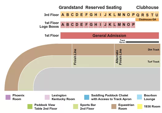 seating chart for Keeneland - Racing - eventticketscenter.com