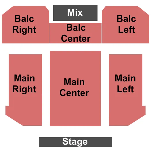 seating chart for Kenan Auditorium - End Stage - eventticketscenter.com