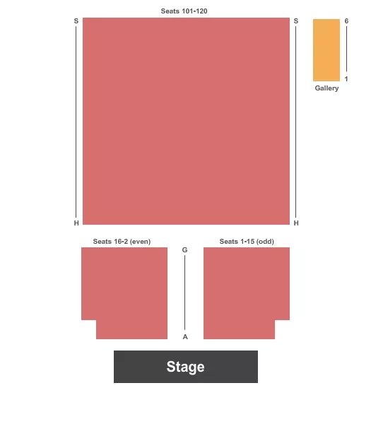seating chart for Kennedy Center Family Theater - End Stage - eventticketscenter.com