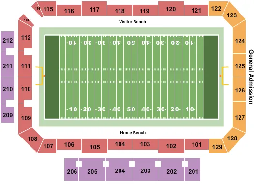 seating chart for Kenneth P. Lavalle Stadium - Football - eventticketscenter.com