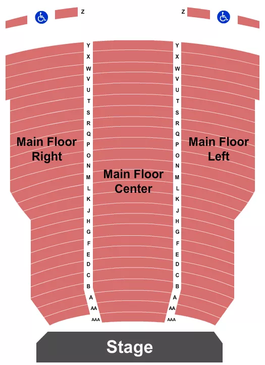 seating chart for Kentucky Theatre - Endstage 2 - eventticketscenter.com
