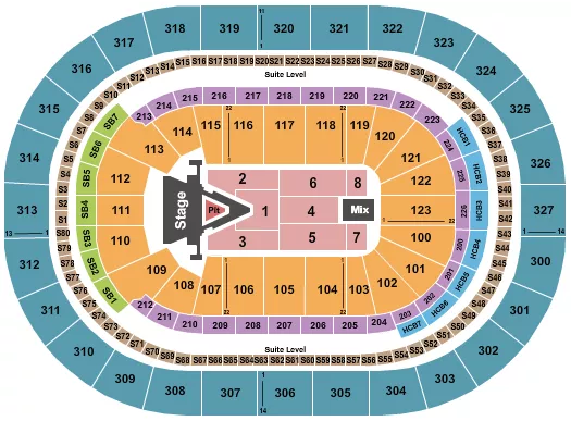 seating chart for KeyBank Center - Aerosmith - eventticketscenter.com