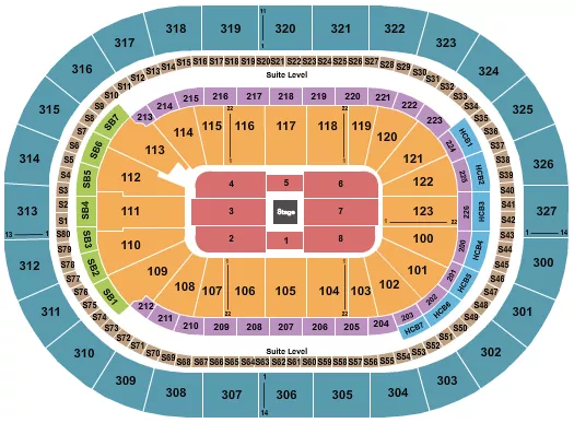 seating chart for KeyBank Center - Center Stage 2 - eventticketscenter.com