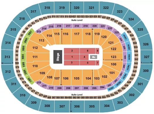 seating chart for KeyBank Center - Endstage 3 - eventticketscenter.com