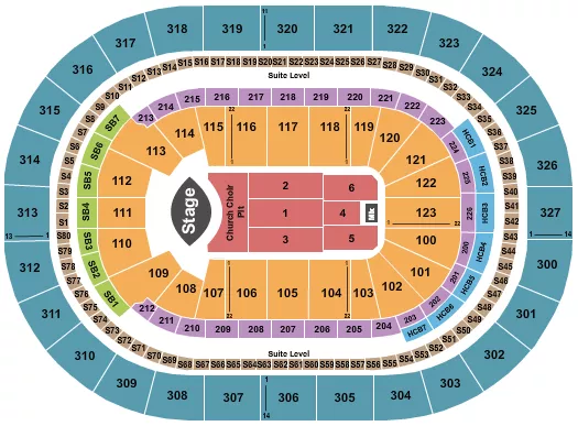 seating chart for KeyBank Center - Eric Church - eventticketscenter.com