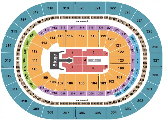 seating chart for KeyBank Center - Tim McGraw - eventticketscenter.com
