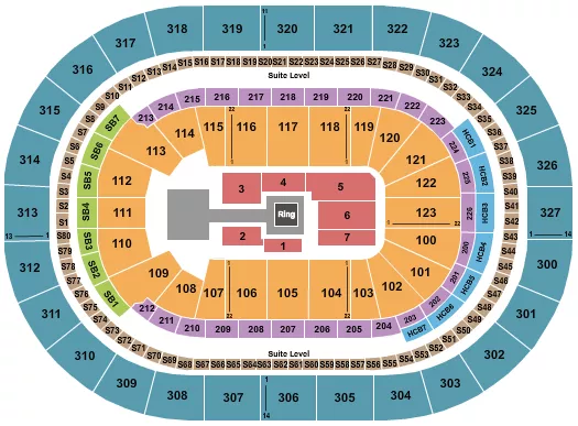 seating chart for KeyBank Center - Wrestling - eventticketscenter.com