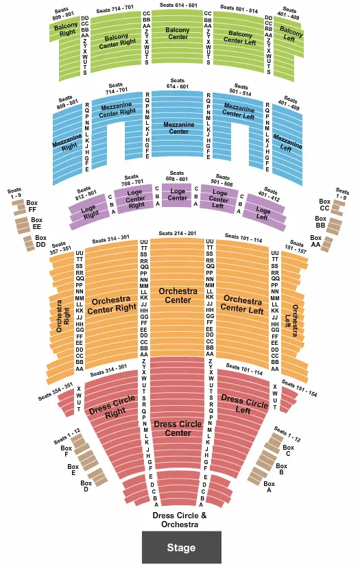 Keybank State Theatre Tickets Seating