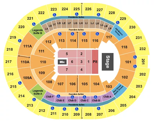 seating chart for Kia Center - Alan Jackson - eventticketscenter.com