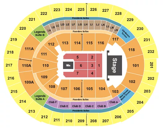 seating chart for Kia Center - Chayanne - eventticketscenter.com