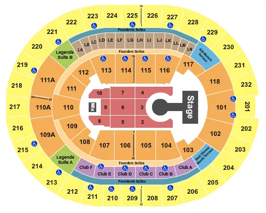 seating chart for Kia Center - Diljit Dosanjh - eventticketscenter.com