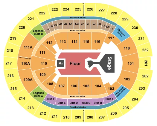 seating chart for Kia Center - Don Toliver - eventticketscenter.com
